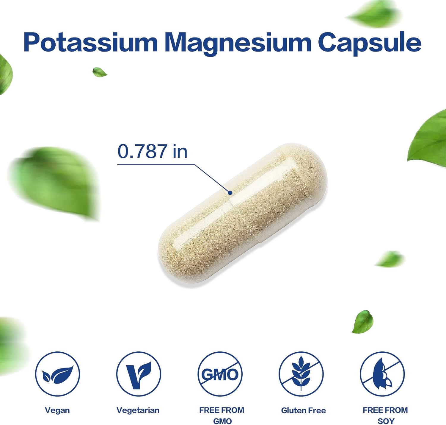 VPKIN Potassium Magnesium Zinc Aspartate Supplement - 1000mg Capsules for Vascular, Bone, Heart, Muscle & Nerve Health - Non-GMO, Vegan (120 Count)