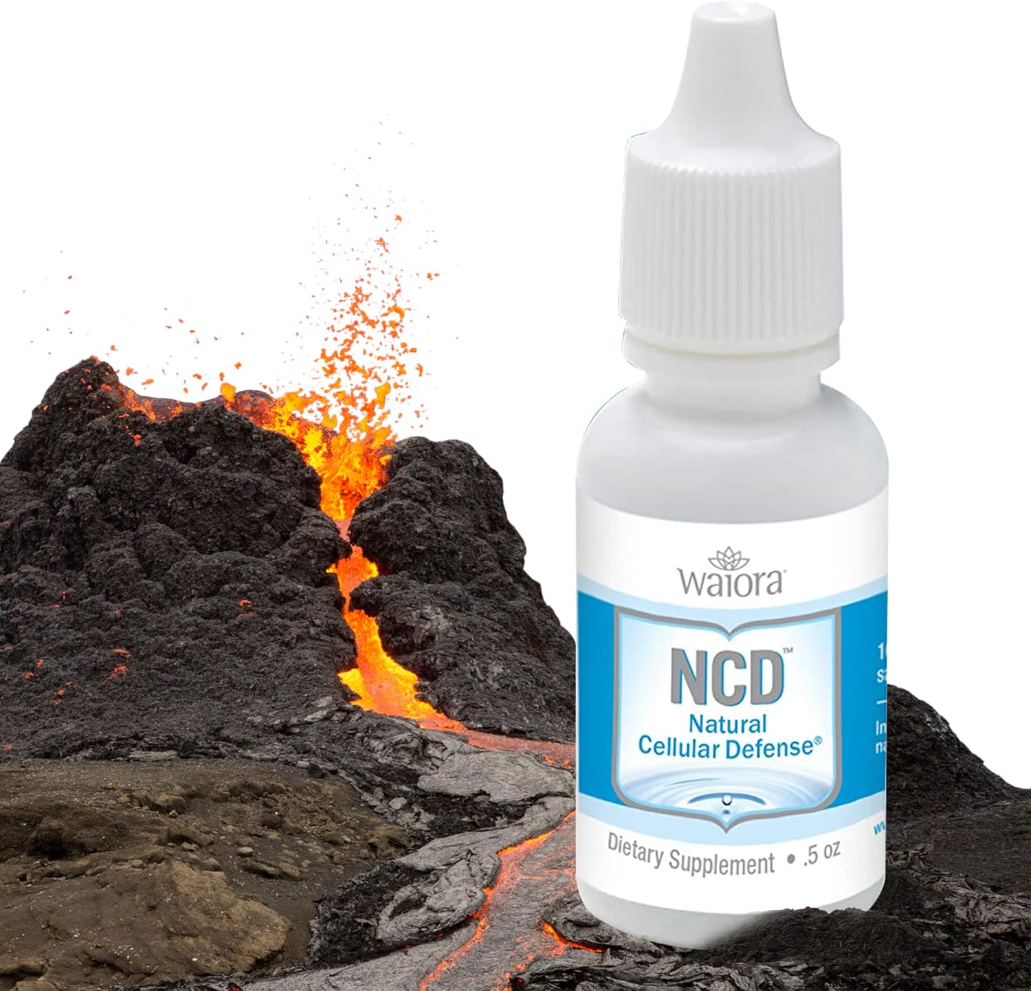 Waiora NCD Activated Liquid Zeolite Drops - Natural Body Cleanse & Immune Support - Mix in Food/Drinks - pH Balance - 2 (0.5 oz) Bottles, 180 servings