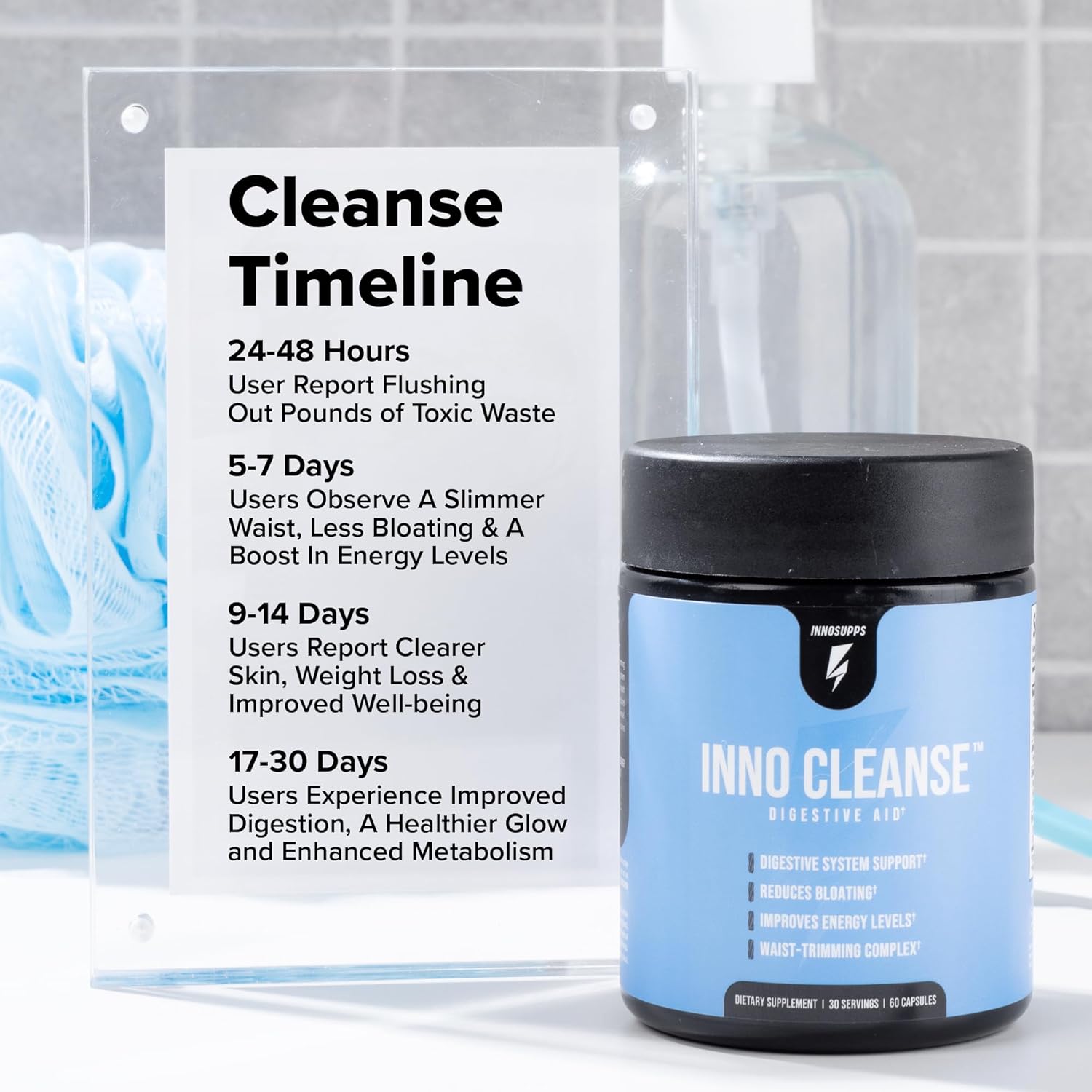 Waist Trimming Complex - Inno Cleanse Supplement for Digestive Support and Energy Boost, Gluten Free & Vegan Friendly