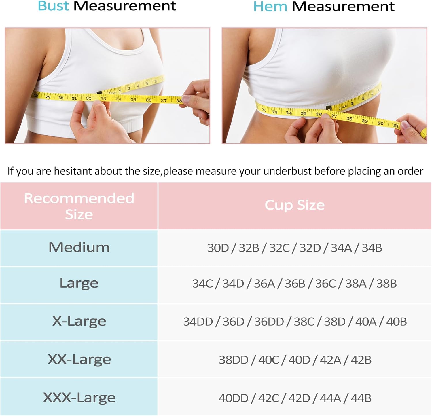 WANAYOU Women's Wireless Zip Front Post-Surgery Sports Bra for Active Yoga