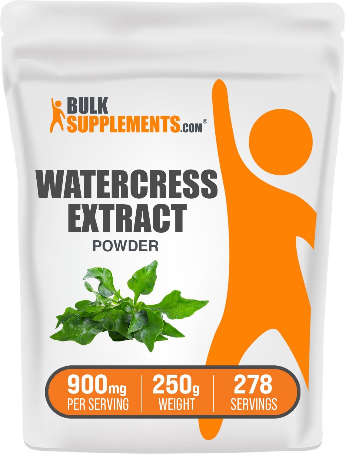 Watercress Extract Powder - Pure Nasturtium Officinale Extract, Gluten-Free, 900mg per Serving - 250g (8.8 oz) Pack