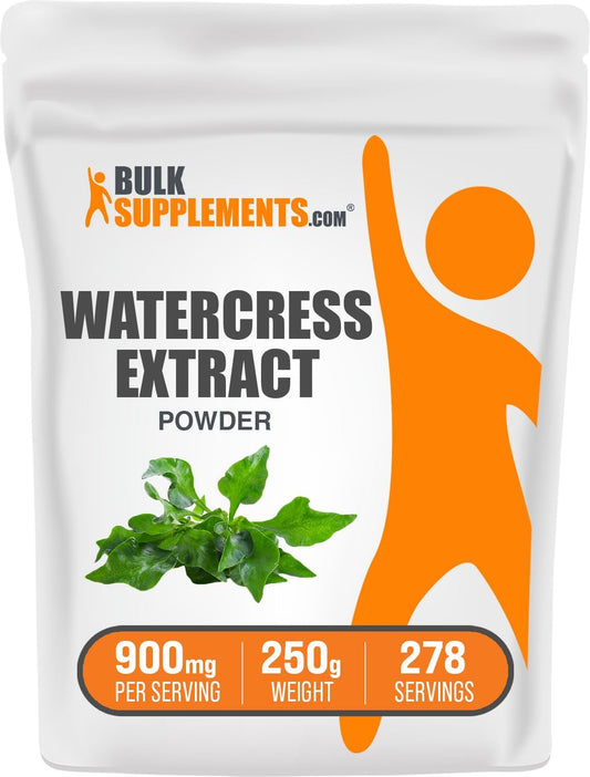 Watercress Extract Powder - Pure Nasturtium Officinale Extract, Gluten-Free, 900mg per Serving - 250g (8.8 oz) Pack