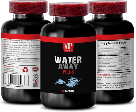 Watermelon & Dandelion Diuretic Pills for Water Retention - Natural Diuretic Supplements for Legs & Feet - 60 Capsules