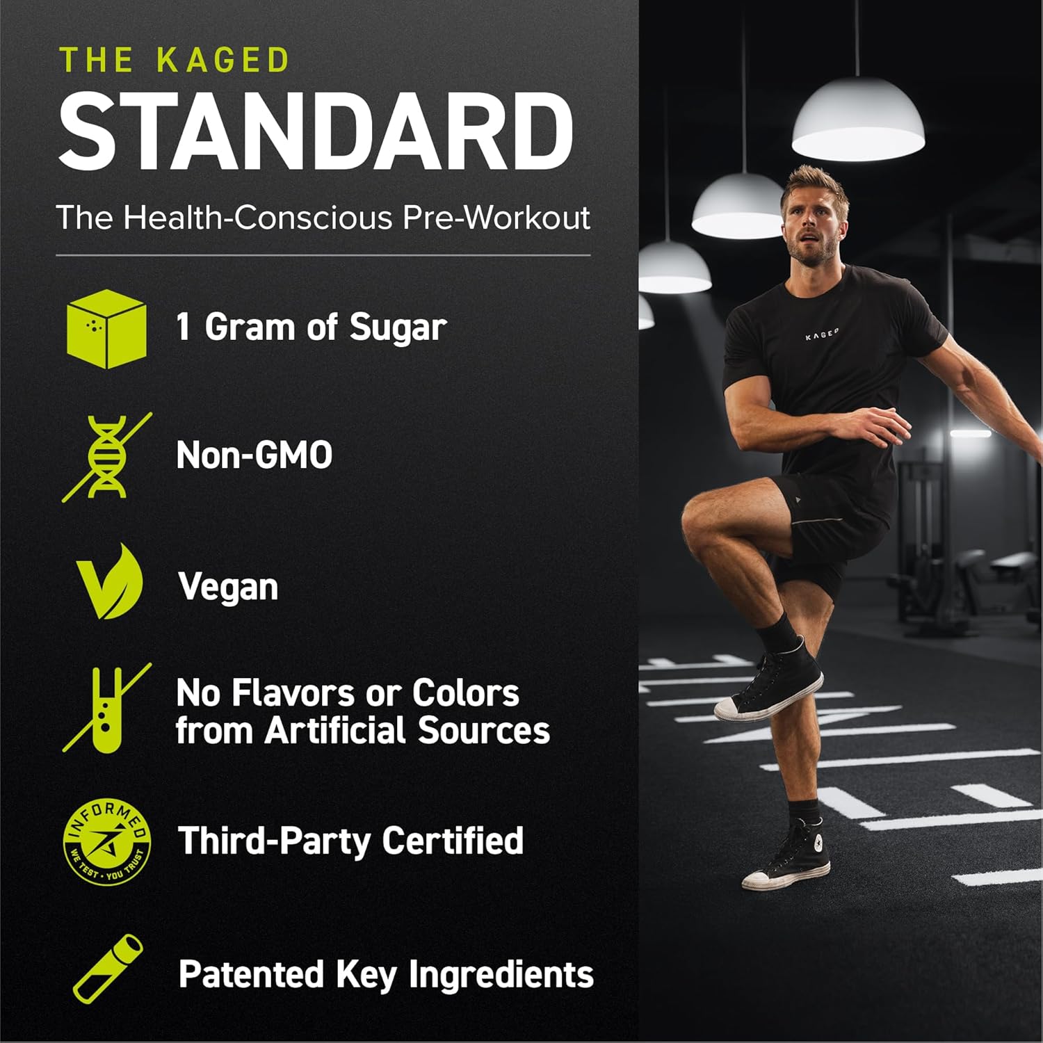 Watermelon Flavored Pre-Workout Powder for Endurance and Energy | Kaged Sport Pre-Kaged Supplement | Ideal for Cardio and Weightlifting | 20 Servings