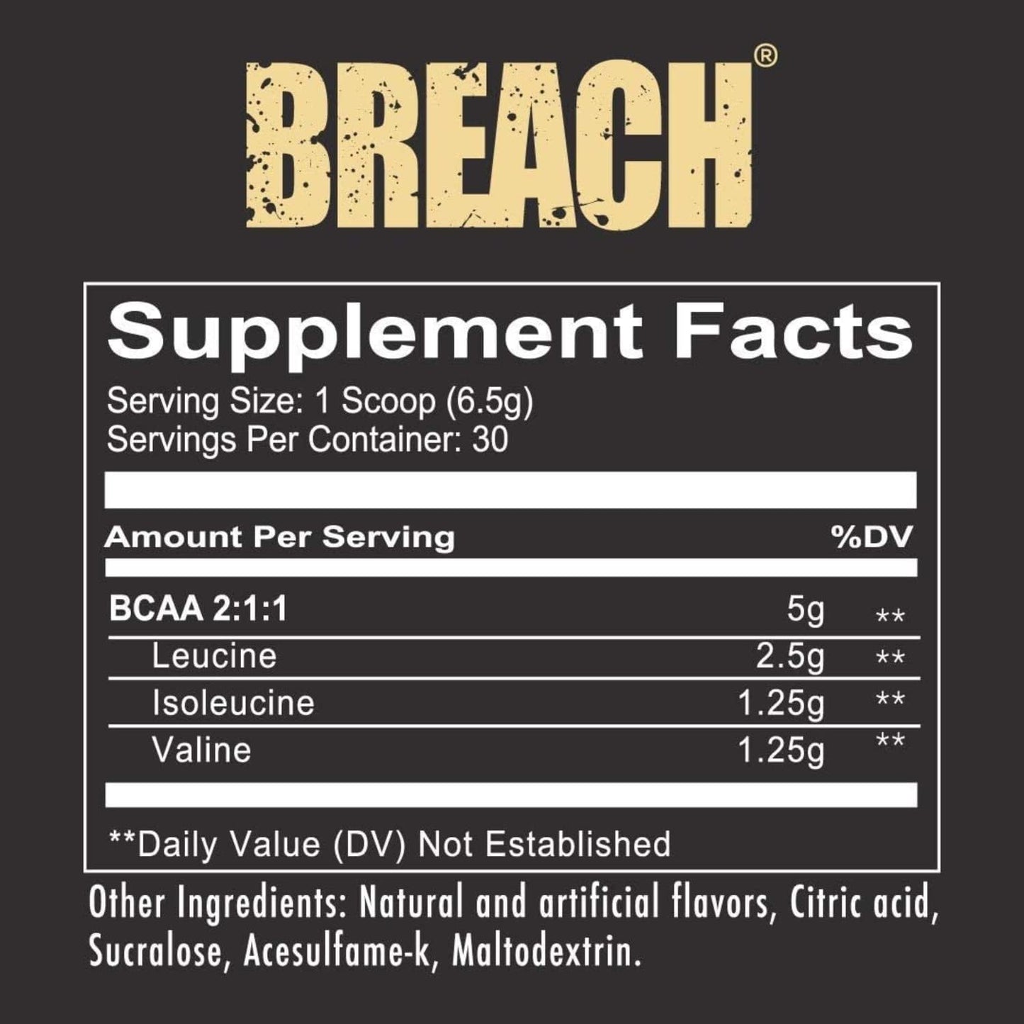 Watermelon Flavored REDCON1 Breach BCAAs - Sugar-Free Keto-Friendly Amino Acids with BCAAs L-Leucine, L-Isoleucine, L-Valine - 30 Servings