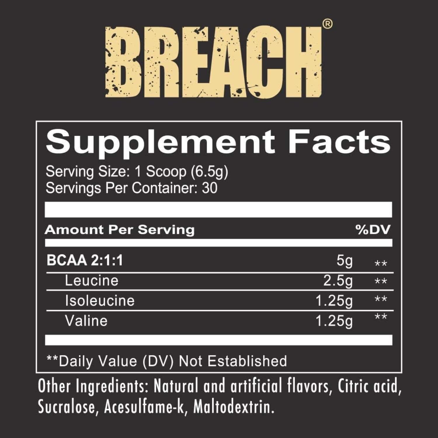 Watermelon Flavored REDCON1 Breach BCAAs - Sugar-Free Keto-Friendly Amino Acids with BCAAs L-Leucine, L-Isoleucine, L-Valine - 30 Servings