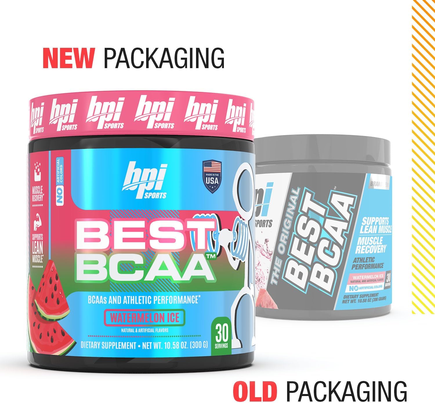 Watermelon Ice BPI Sports Best BCAA Powder for Post-Workout Hydration & Recovery - 30 Servings