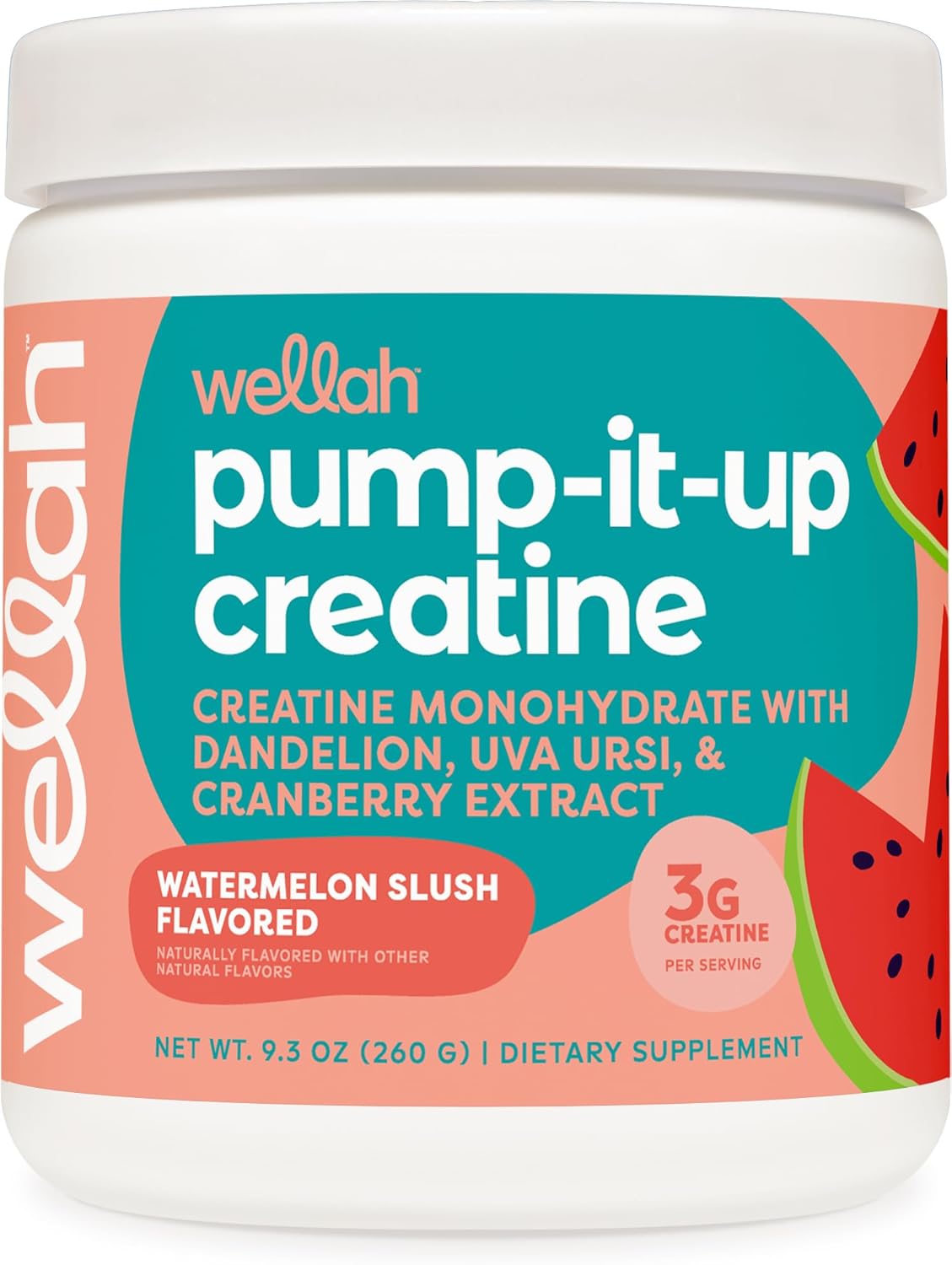 Watermelon Slush Creatine Monohydrate with Dandelion, Uva Ursi, & Cranberry Extract - 50 Servings