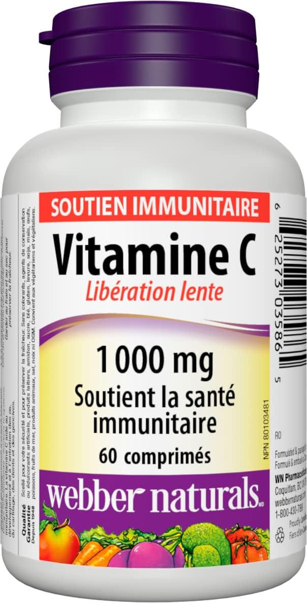 Webber Naturals 1000mg Vitamin C Timed Release Tablets - 60 Count