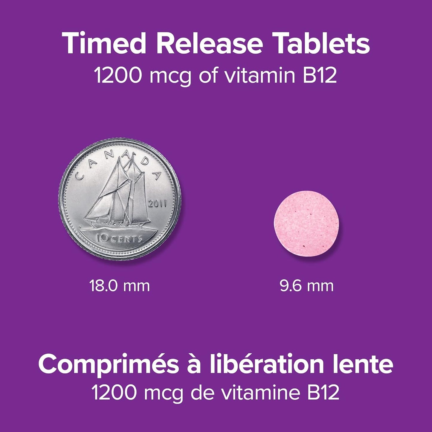 Webber Naturals Vitamin B12 1200mcg Timed Release Tablets - 80 Count