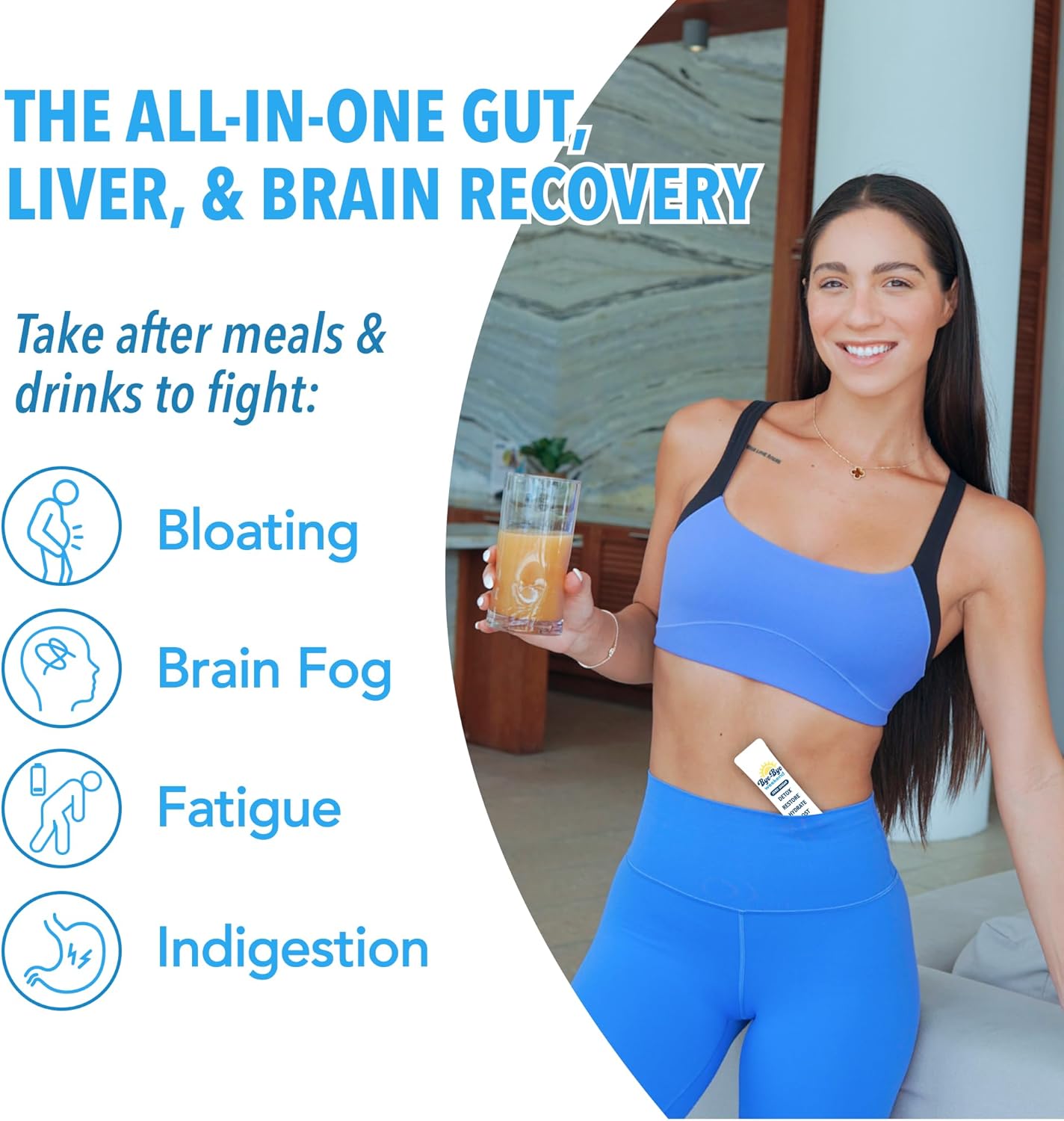 Weekend Detox Drink Mix with Electrolytes, Probiotics, and Vitamins - Supports Liver and Gut Health - Reduces Bloating and Fatigue - Sugar-Free - 2 Pack