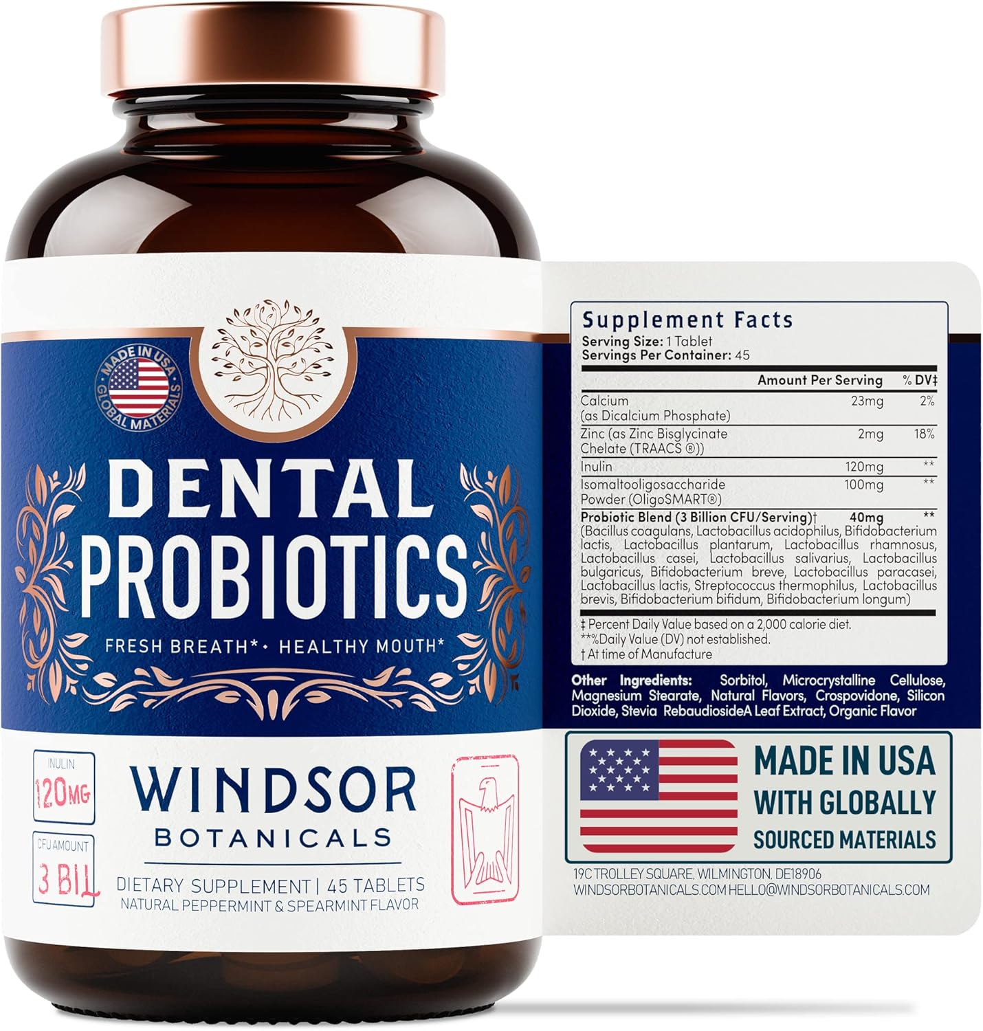 Weight Loss and Bad Breath Solution Bundle - WINDSOR BOTANICALS Appetite Suppressant and Dental Probiotics