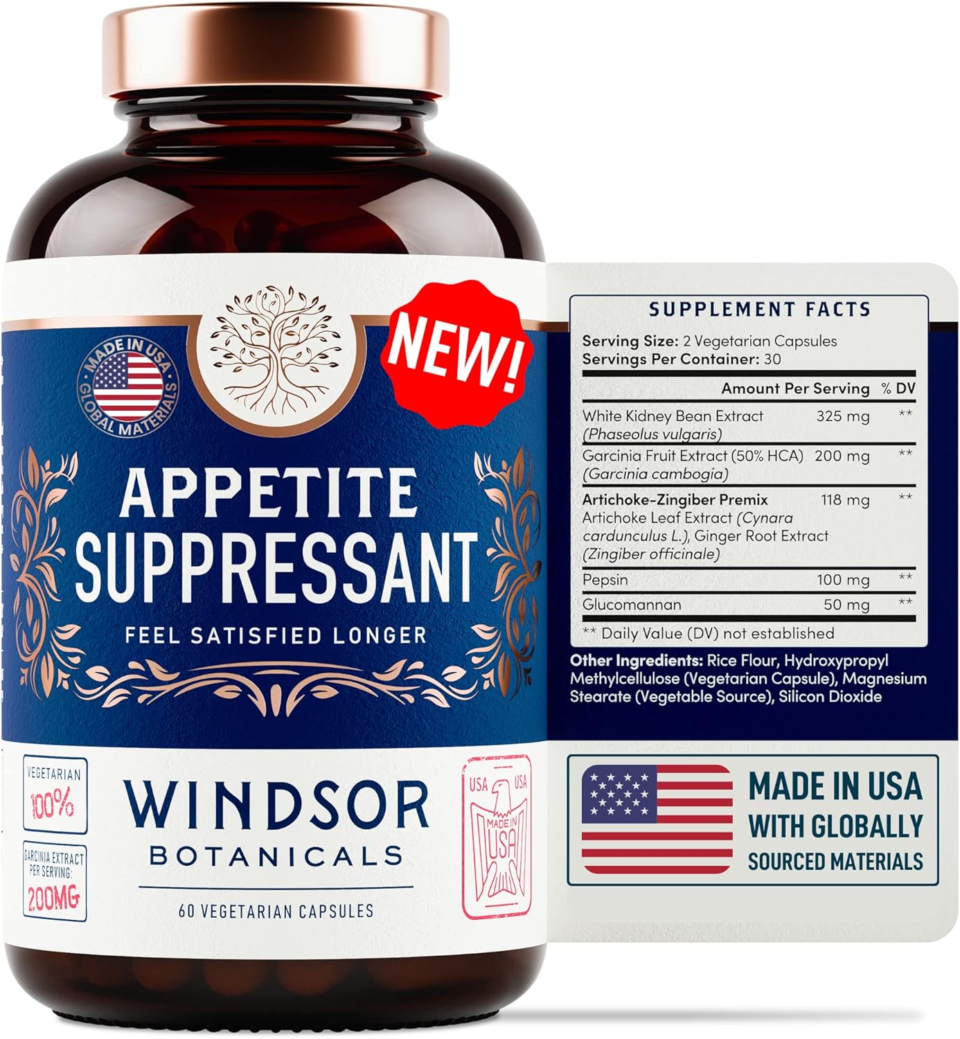 Weight Loss and Bad Breath Solution Bundle - WINDSOR BOTANICALS Appetite Suppressant and Dental Probiotics