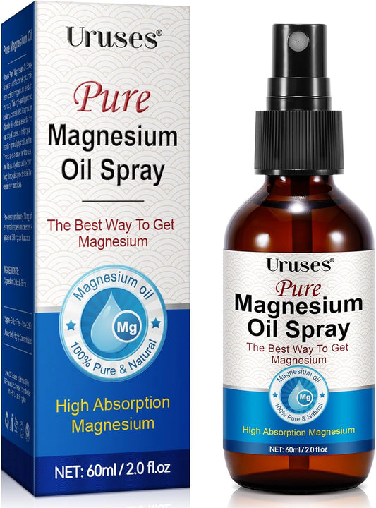 WeiWeiLa Magnesium Oil Spray for Feet and Body, 2 oz - Supports Muscle Recovery and Leg Cramps, 100% Pure Magnesium Oil
