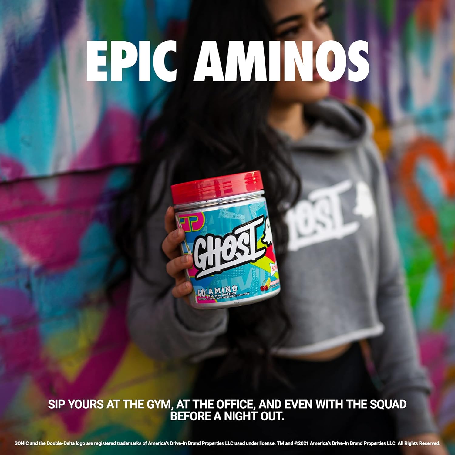 Welch's Grape GHOST Amino Intra-Workout Powder - 40 Servings, Essential Amino Acid Supplement with 4.5g BCAA & 5.5g EAA for Hydration & Recovery - Vegan, Soy & Gluten-Free