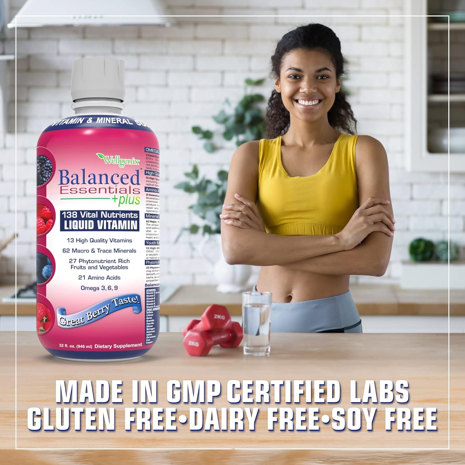Wellgenix Balanced Essentials Liquid Nutritional Supplement 2-Pack Very Berry - 32 Ounces