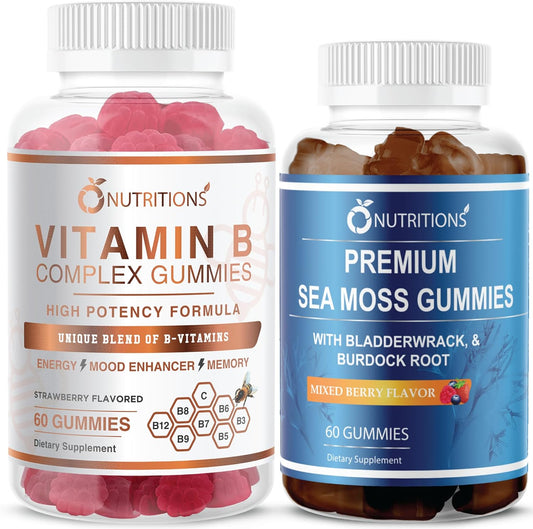 Wellness Bundle: Vitamin B Complex & Premium Sea Moss Gummies by O NUTRITIONS