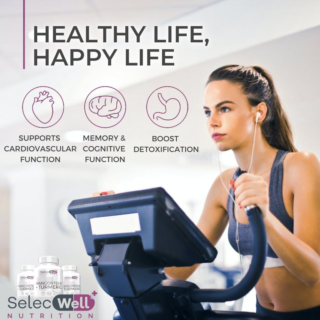 Wellness Formula: Mangosteen & Turmeric Capsules for Joint & Digestive Support | Natural Ingredients | 120 Veg Caps, 1500mg/serv