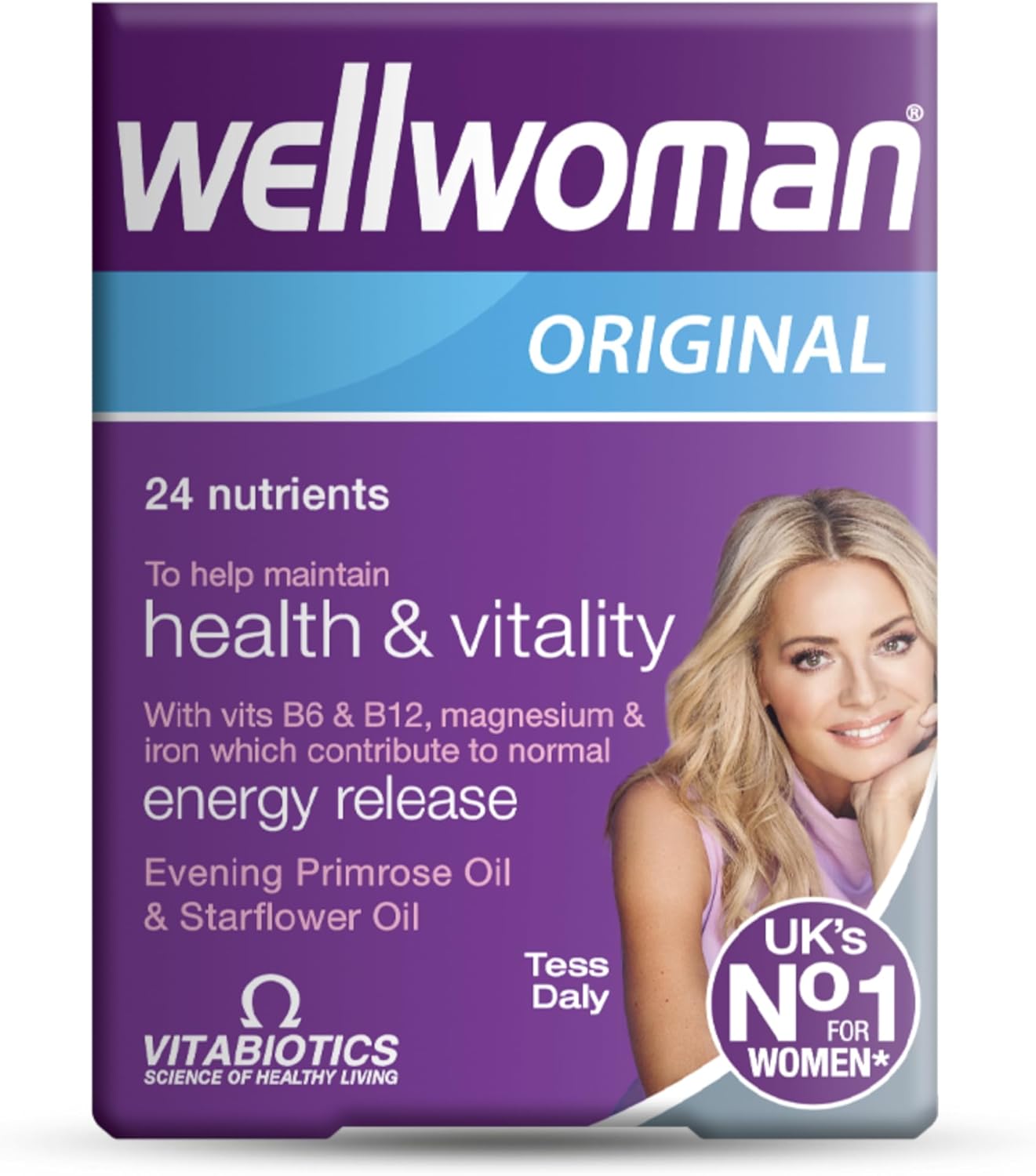 Wellwoman Vitabiotics Advanced Vitamin & Mineral Formula with Evening Primrose & Starflower Oils - 30 Capsules for Women's Health
