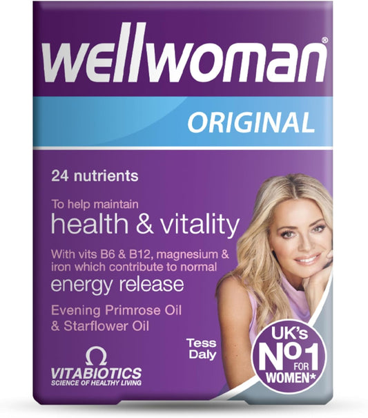 Wellwoman Vitabiotics Advanced Vitamin & Mineral Formula with Evening Primrose & Starflower Oils - 30 Capsules for Women's Health