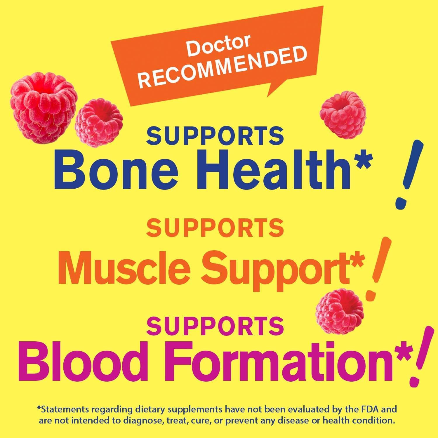 WellYeah Calcium, Magnesium, Zinc with Vitamin D3 Gummies - Bone, Muscle, Nerve Health, Immune Support - Men, Women - Gluten Free, Non GMO - Raspberry - 90 Count