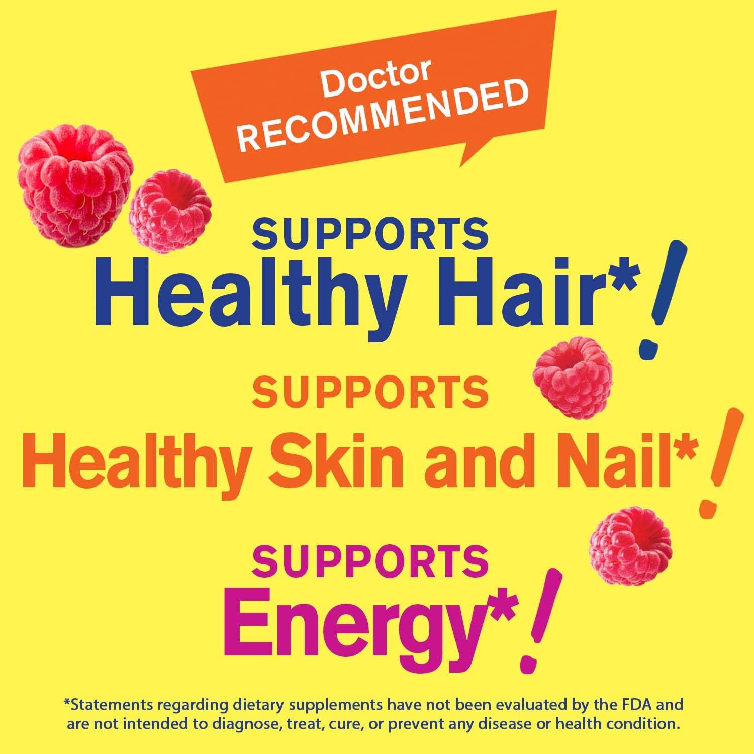 WellYeah Collagen and Biotin Gummies for Skin, Hair, Nails, Joints, Bones, Muscles, and Brain - Gluten and GMO Free - 60 Count