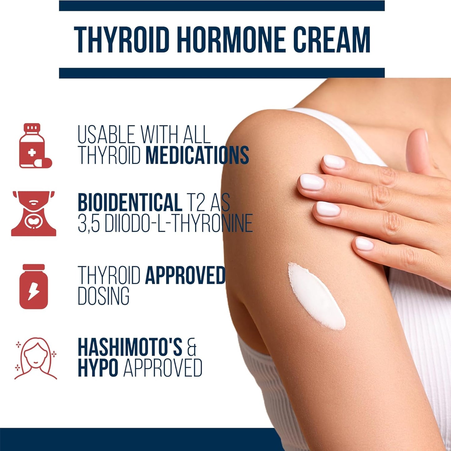 Westin Childs T2 Cream - Bioidentical T2 Thyroid Support for Women, Lotion Form for Hormone Balance in Hypothyroidism, Hashimoto's, Thyroidectomy & Rai, 60 Servings