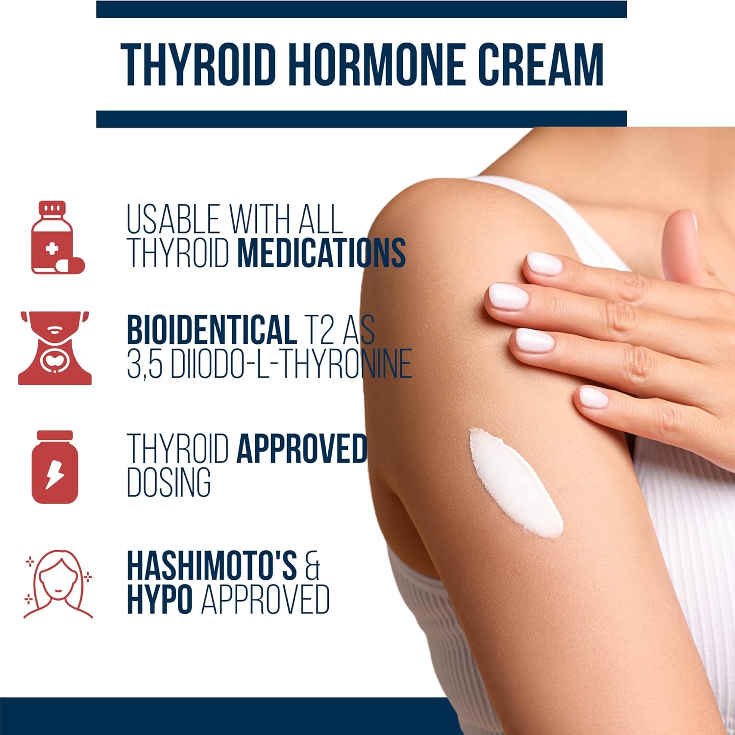 Westin Childs T2 Cream - Bioidentical T2 Thyroid Support for Women, Lotion Form for Hormone Balance in Hypothyroidism, Hashimoto's, Thyroidectomy & Rai, 60 Servings