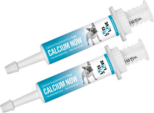 Whelping Dogs Calcium Paste (15 ml, Vanilla) - Pack of 2 - Breeders' Calcium Supplement - Oral Calcium for Dogs