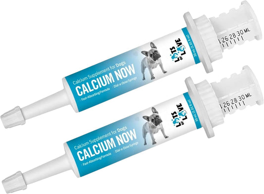 Whelping Dogs Oral Calcium Supplement Paste - Lots of Love Pet Products (Vanilla, 30ml, Pack of 2)