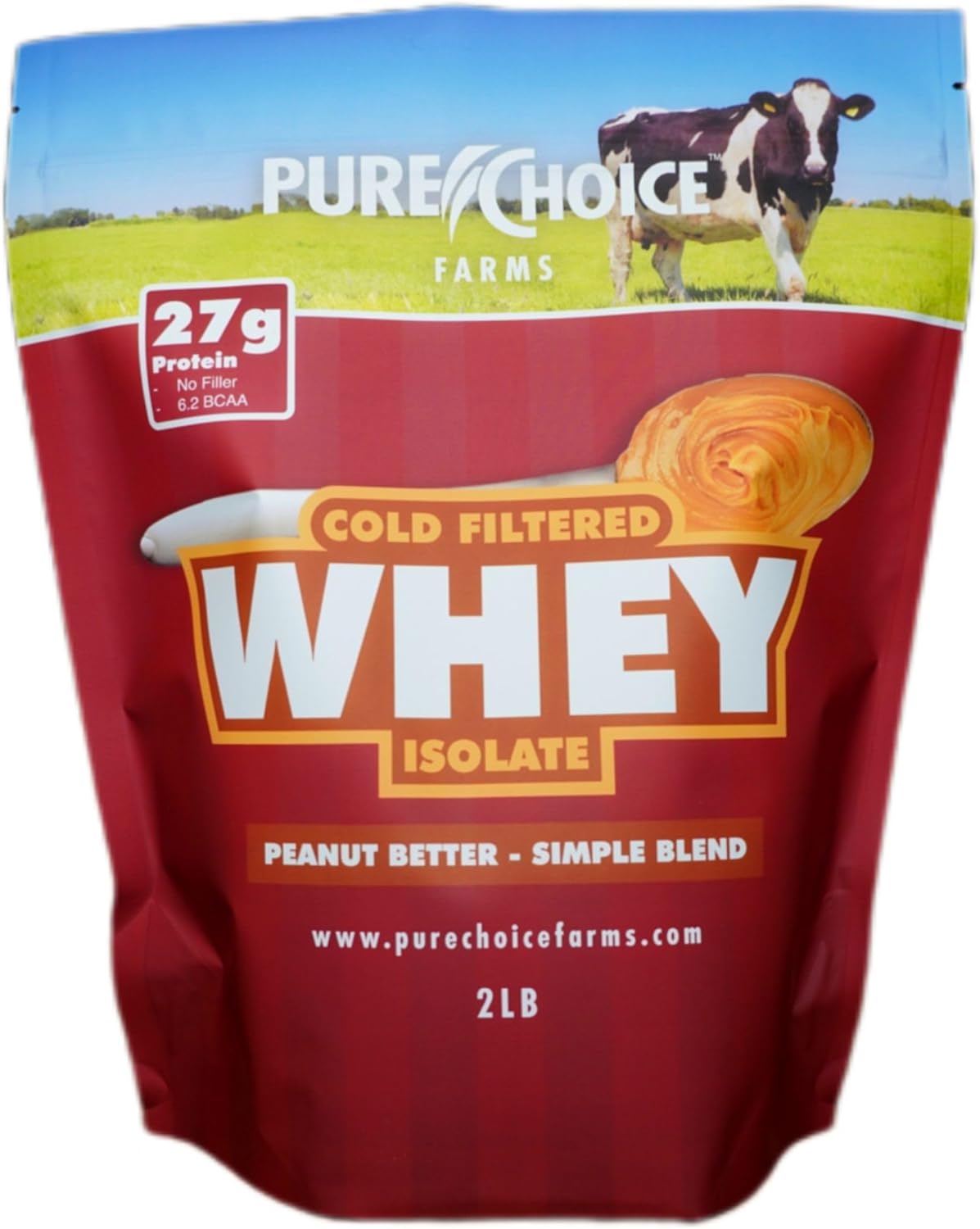 Whey Isolate Protein Powder, Peanut Butter Flavor, 28g Protein, Low Fat, Cold Filtered, Undenatured, No Fillers, 12 oz