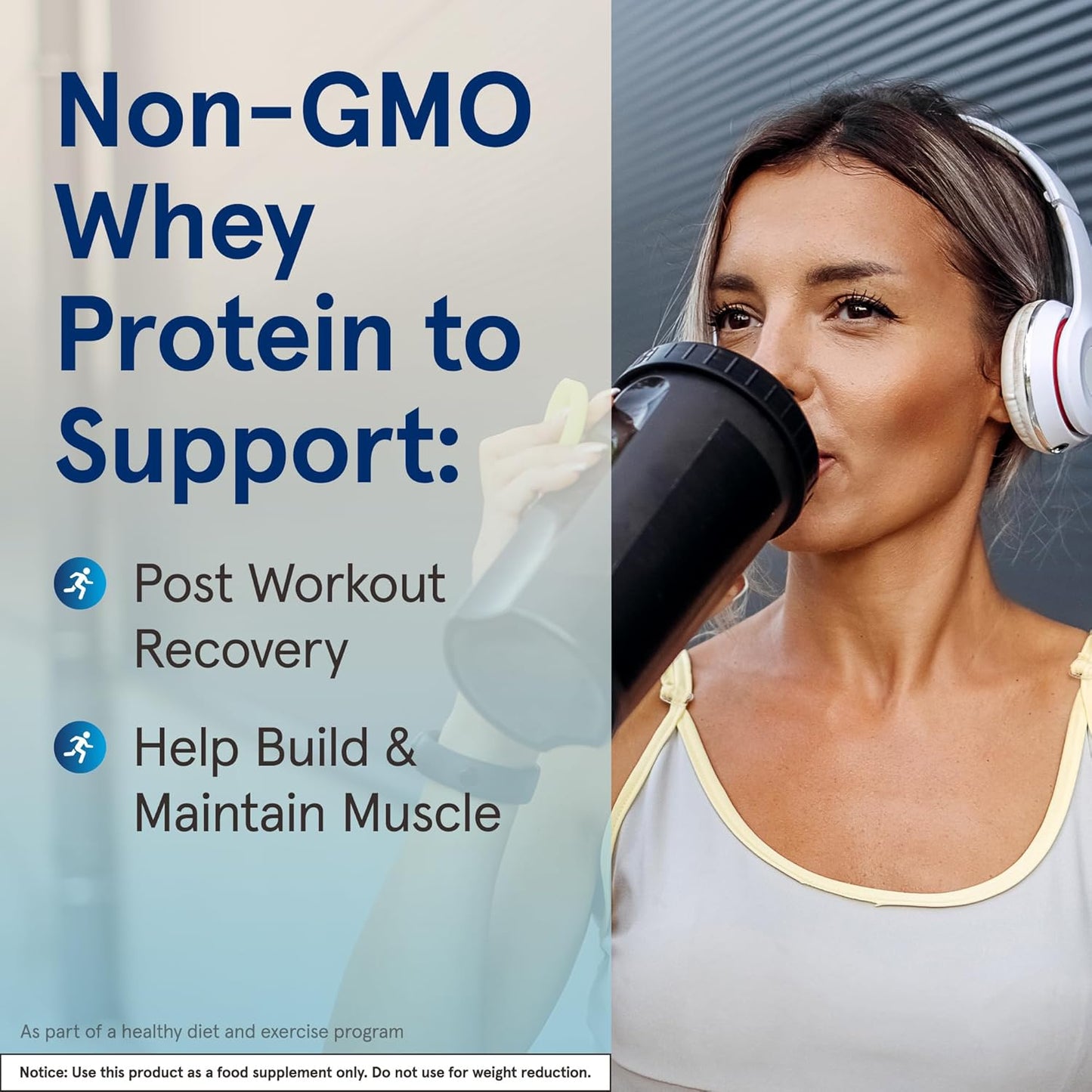 Whey Protein Powder for Muscle Recovery - Jarrow Formulas, 18g Protein, 3.8g BCAAs, Glutamine, 32 oz, Unflavored, 6 Pack