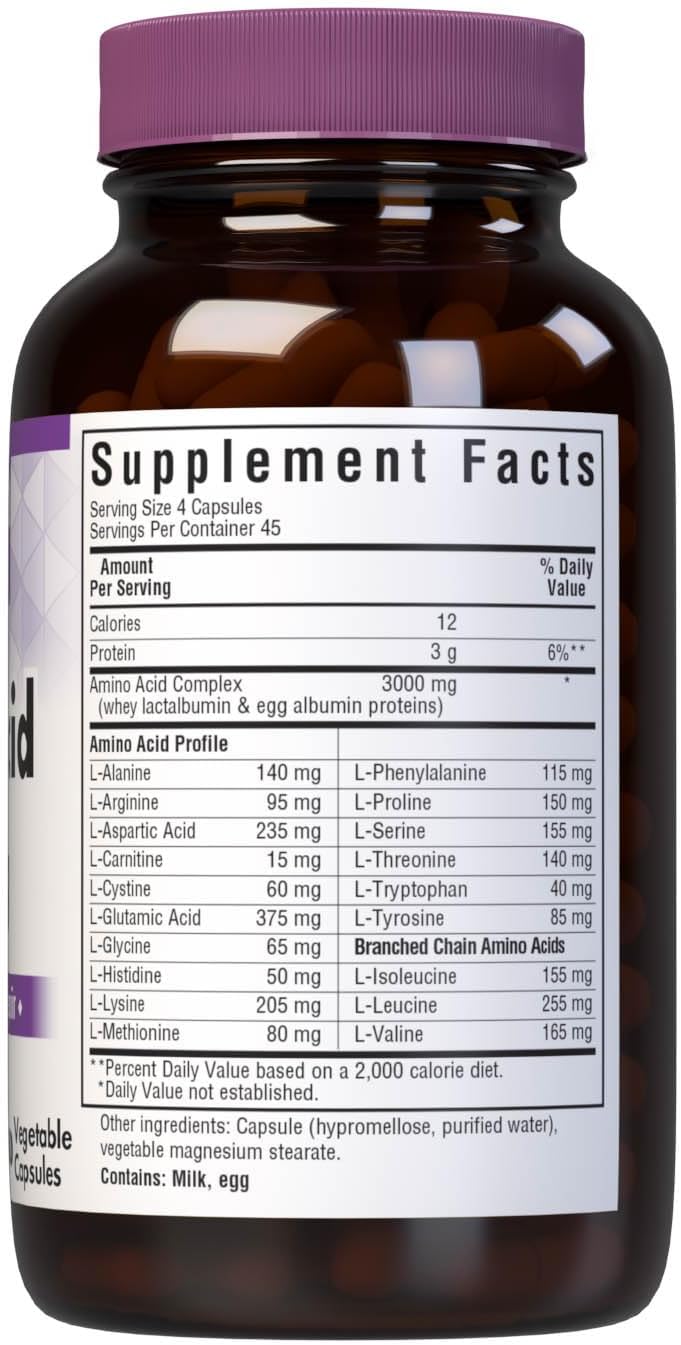 White Bluebonnet Amino Acid 750 mg Vitamin Capsules - 180 Count