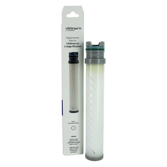 White LifeStraw Go Water Bottle Replacement Filter - 2-Stage Technology
