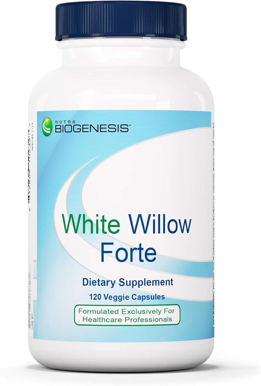 White Willow Forte Capsules - Support Body Comfort with White Willow Bark, Boswellia, and Turmeric - Gluten Free, Vegan, Non-GMO - 120 ct.