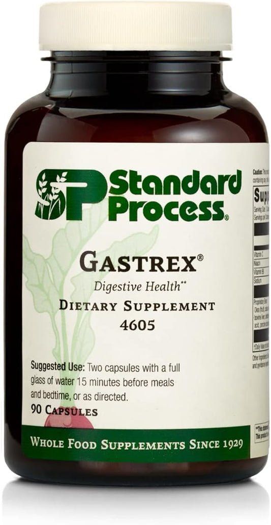 Whole Food Digestion Support Supplement with Oat Straw, Choline, Calcium, Anise, Spanish Moss, Vitamin C, Wheat Germ - 90 Capsules by Standard Process Inc.