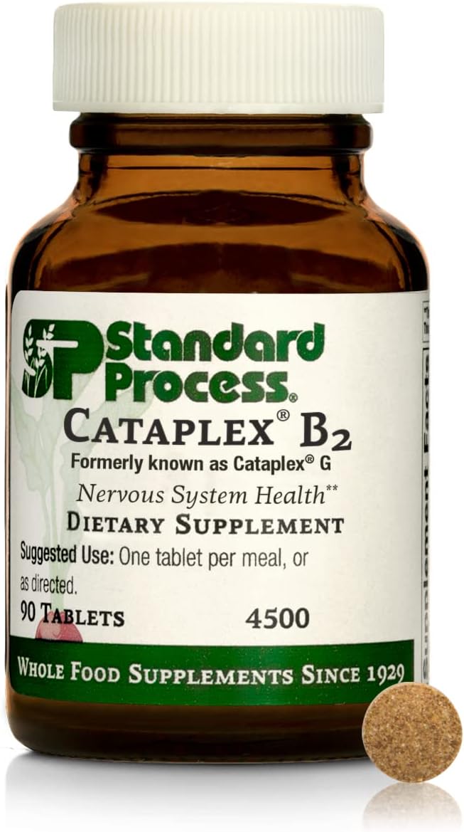 Whole Food Nervous System Support with Standard Process Cataplex B2 - Metabolism and Brain Supplement - 90 Tablets