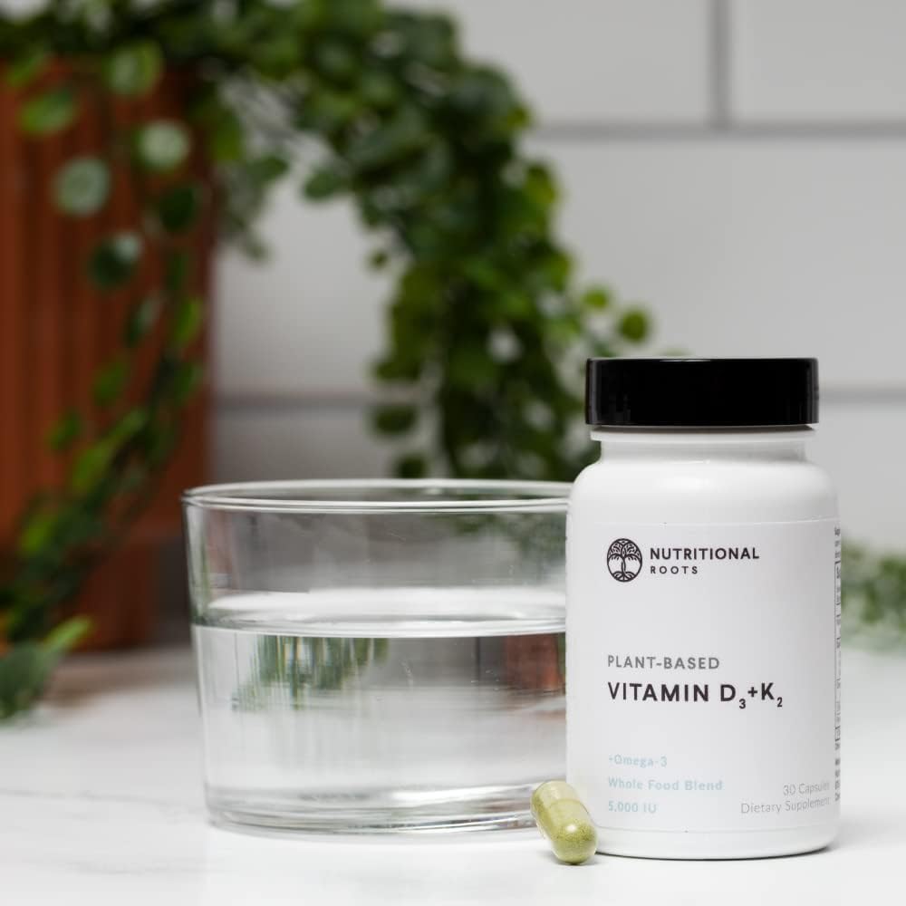 Whole Food Plant-Based Multivitamin with Key Daily Essentials - Doctor Formulated Nutritional Roots Multivitamin+ - Includes Vitamin D3+K2 and Probiotics