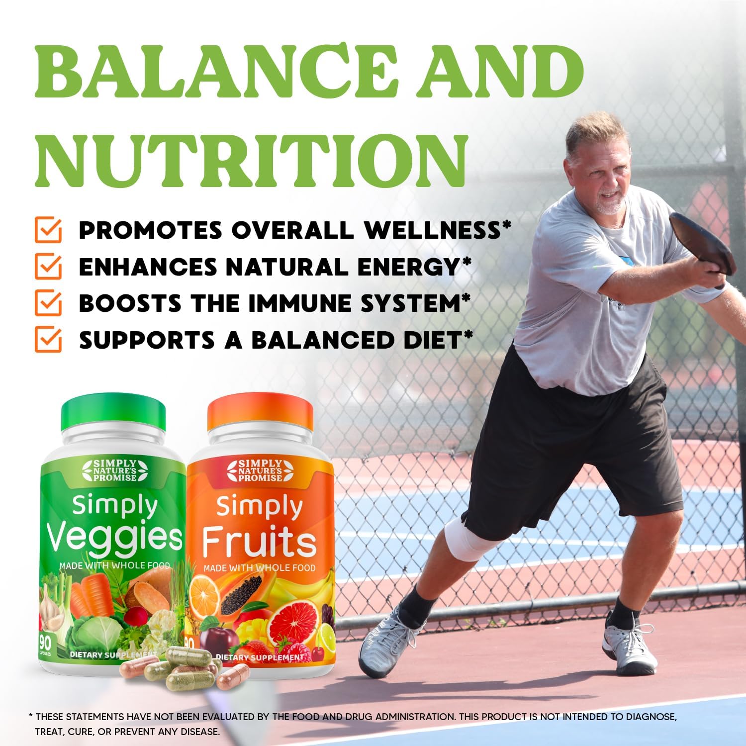Whole Food Superfood Blend with 40+ Fruits & Veggies - 4 Month Supply - Aloe Vera - Soy Free - 720 Capsules