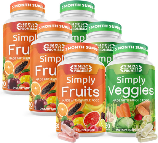 Whole Food Superfood Multivitamin with Over 40 Fruits & Vegetables - 3 Month Supply - Aloe Vera - 100% Soy Free - 540 Capsules