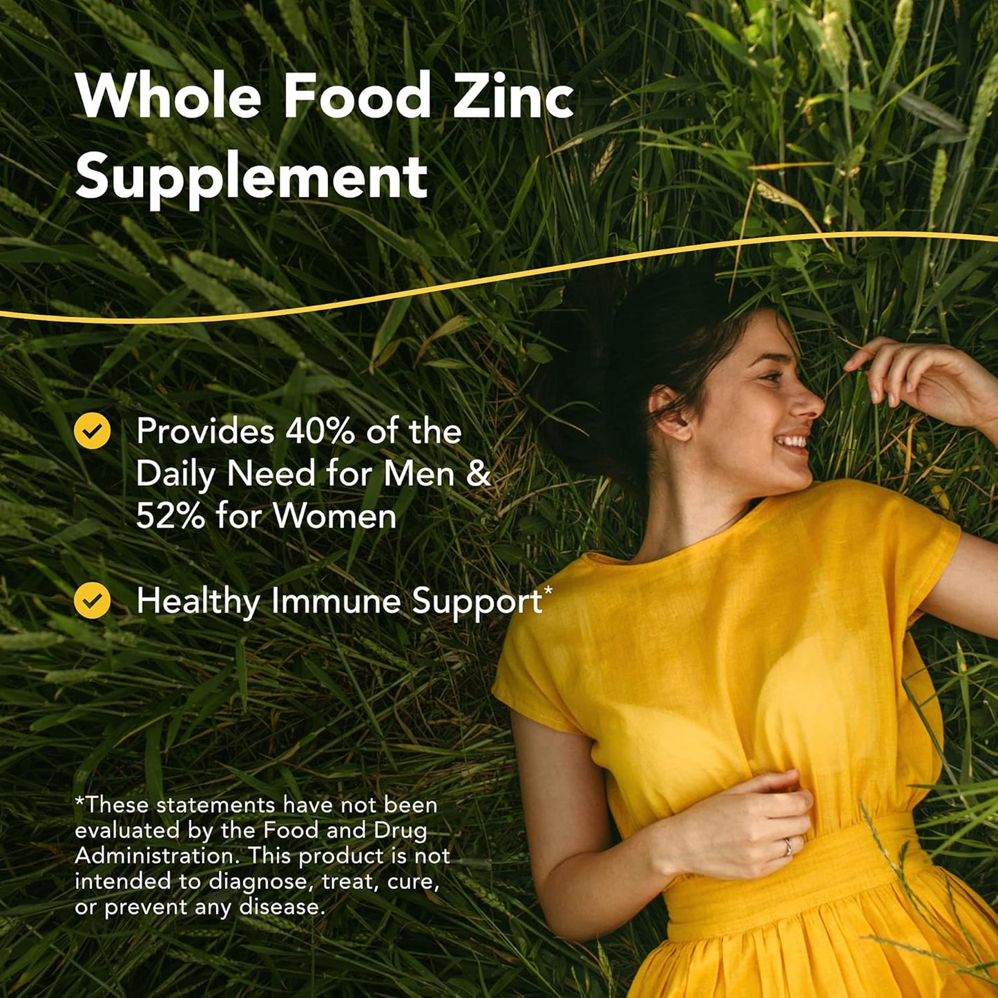 Whole Food Zinc Supplement with Austrian Pumpkin Seed, Rice Bran & Camu Camu - Healthy Immune Support - Non-GMO - 5 Servings