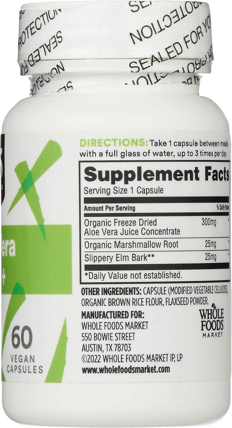 Whole Foods Market 365 Aloe Vera Plus + Capsules - 60 Count