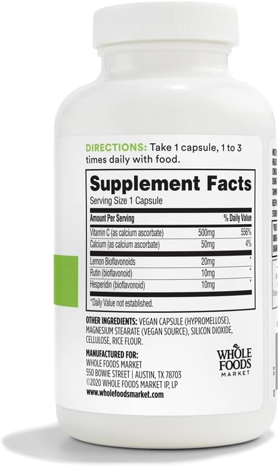 Whole Foods Market 365 Buffered Vitamin C Complex - 180 Veg Capsules