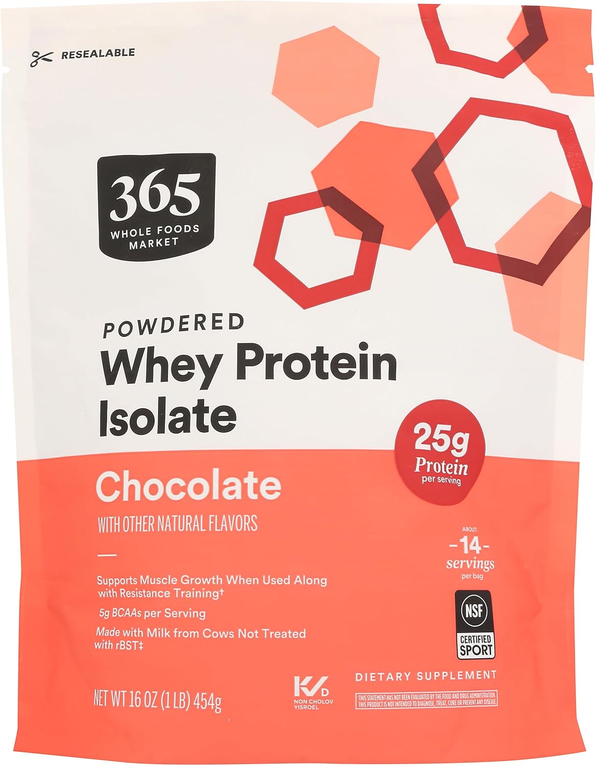 Whole Foods Market 365 Chocolate Whey Isolate Protein Powder - 16 oz