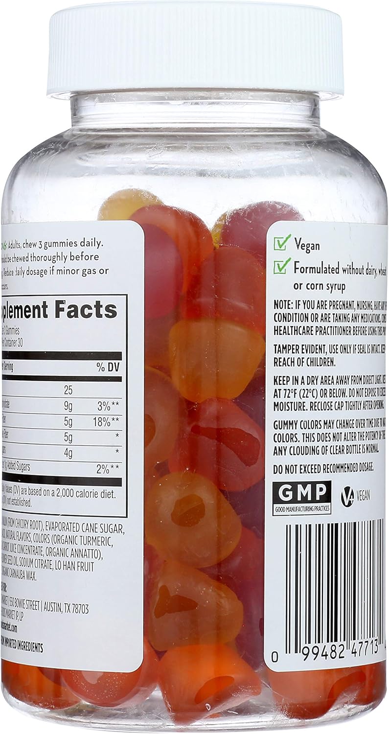 Whole Foods Market 365 Fiber Gummy Supplement - 90 Count, Pack of 2