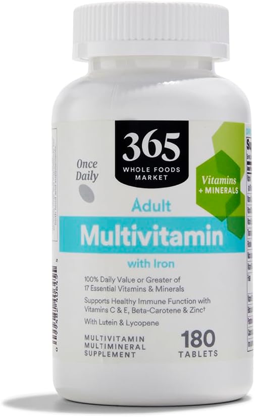 Whole Foods Market 365 Multi Adult One Daily Supplement with Lutein Lycopene - 180 Tablets