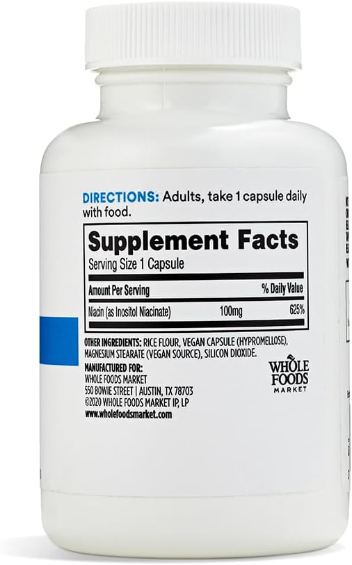 Whole Foods Market 365 Niacin 100 Count Supplement