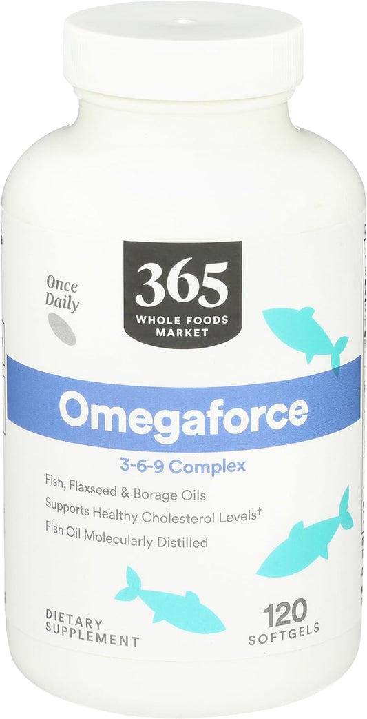 Whole Foods Market 365 Omegaforce 3 6 9 Complex Softgels - 120 Count