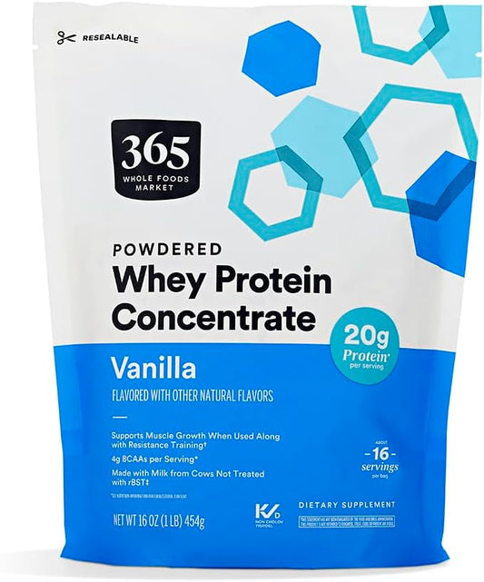 Whole Foods Market 365 Vanilla Whey Concentrate Protein Powder - 16 oz
