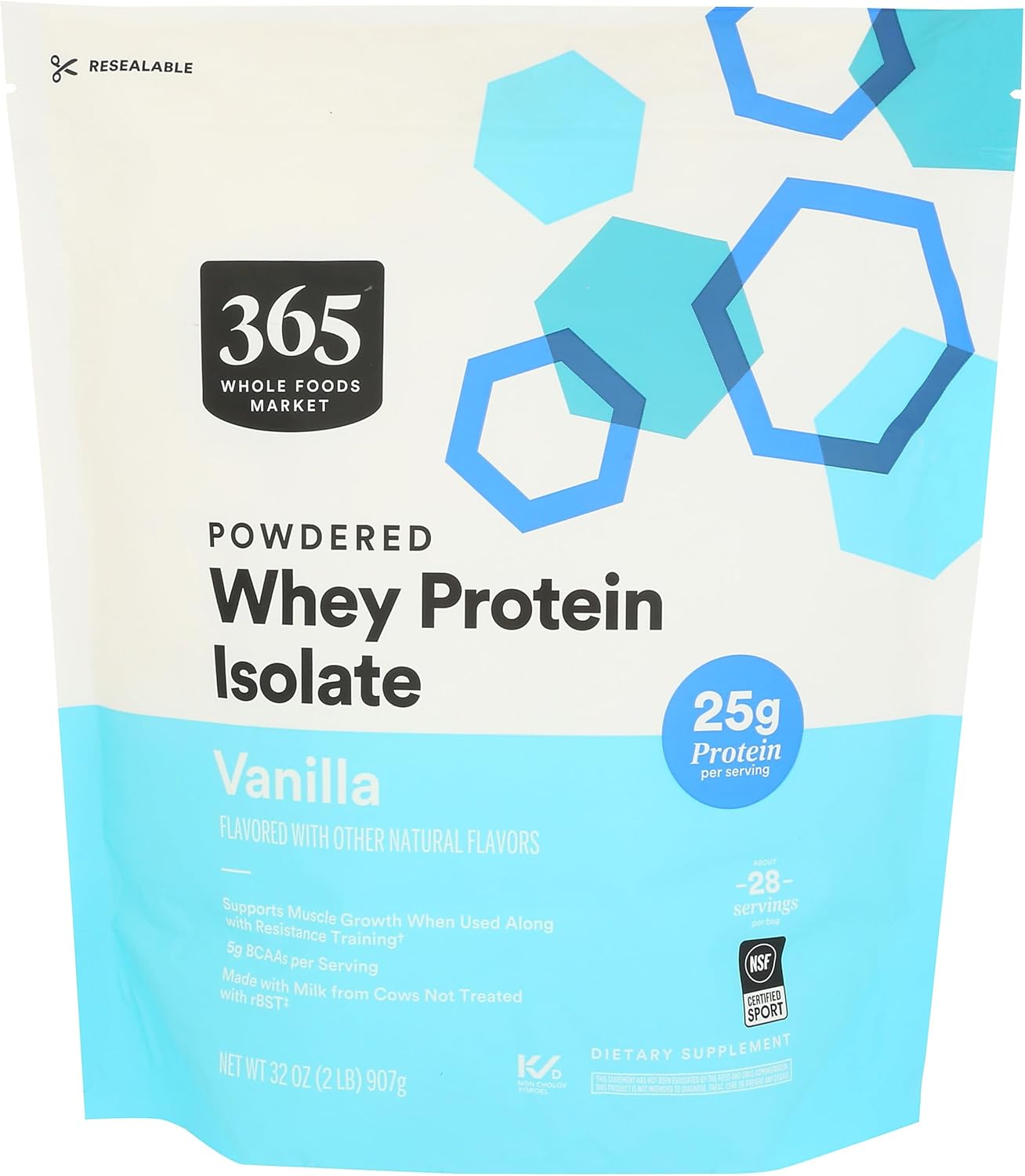 Whole Foods Market 365 Vanilla Whey Isolate Protein Powder - 32 Ounce Size